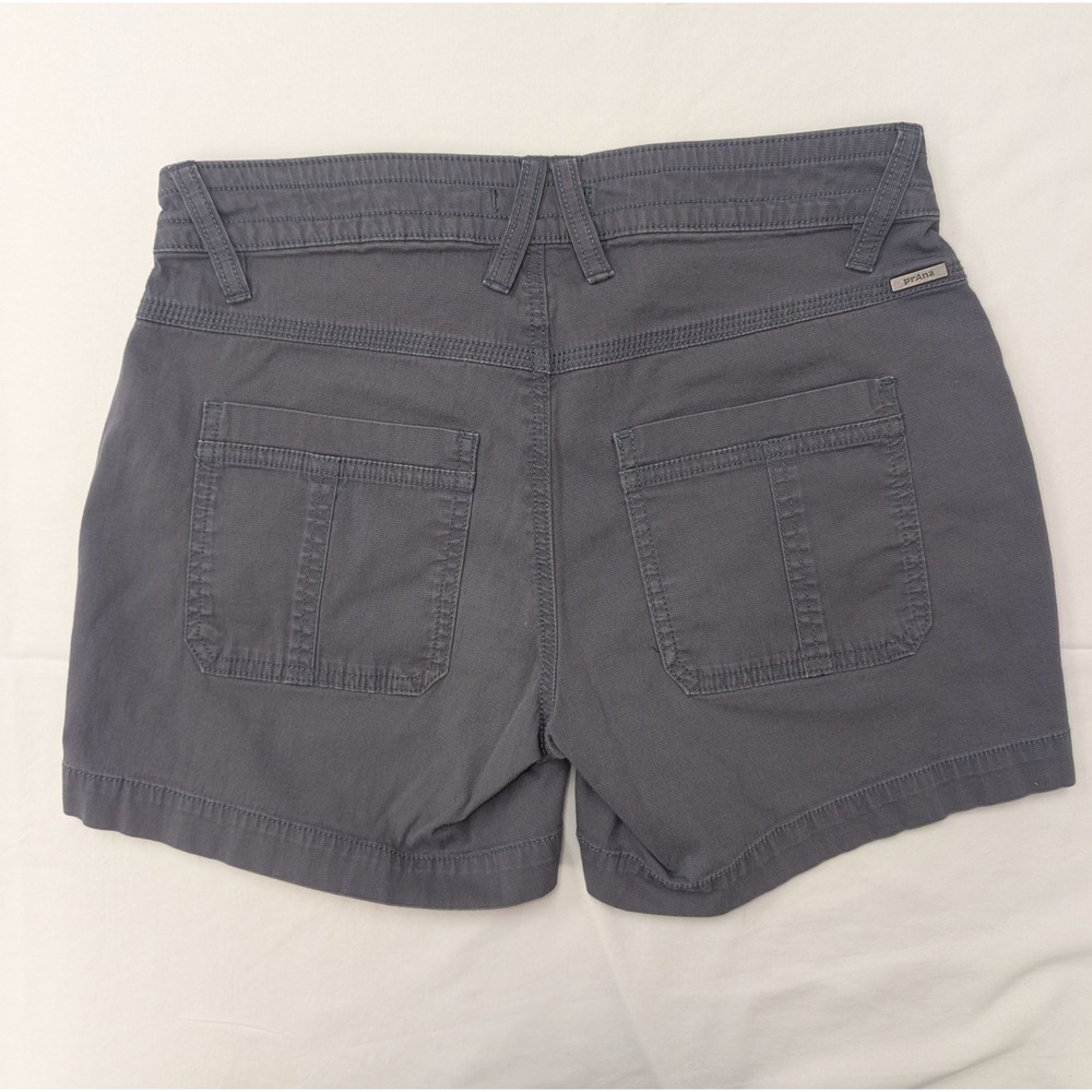 prAna Gray Organic Cotton Utility Shorts Women's Size 2 Hiking Outdoor - Picture 4 of 7